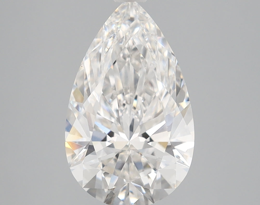 2.09 Carat Pear Lab Diamond with  Cut Diamond in 14KT  view 1
