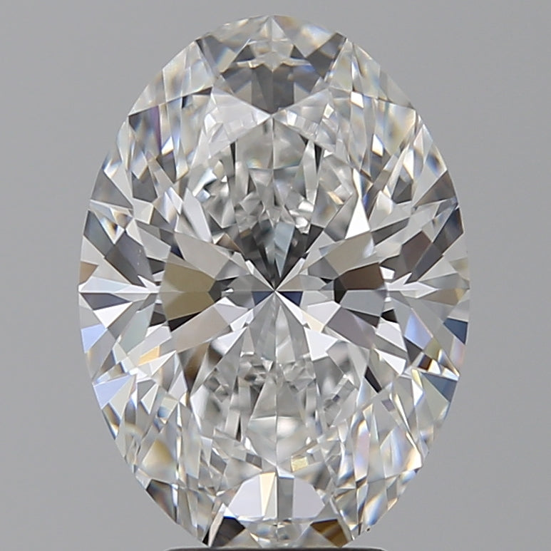 5.04 Carat Oval Lab Diamond with  Cut Diamond in 14KT  view 1
