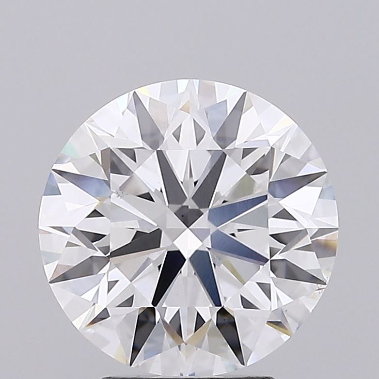 3.72 Carat Round Lab Diamond with  Cut Diamond in 14KT  view 1

