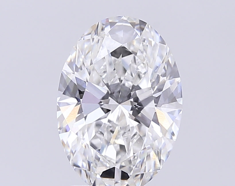 3.02 Carat Oval Lab Diamond with  Cut Diamond in 14KT  view 1
