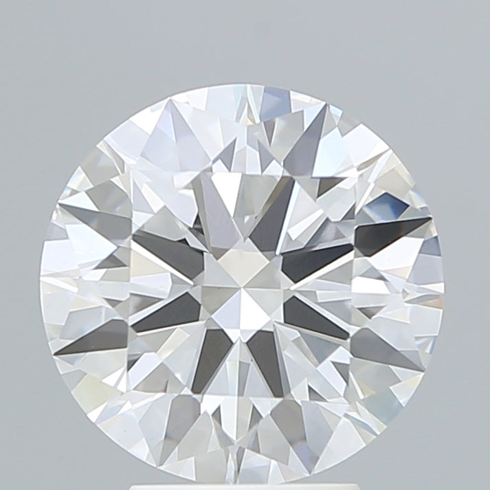 4.18 Carat Round Lab Diamond with  Cut Diamond in 14KT  view 1
