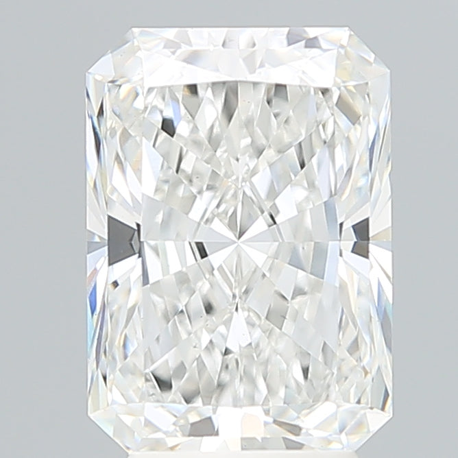 4.16 Carat Radiant Lab Diamond with  Cut Diamond in 14KT  view 1
