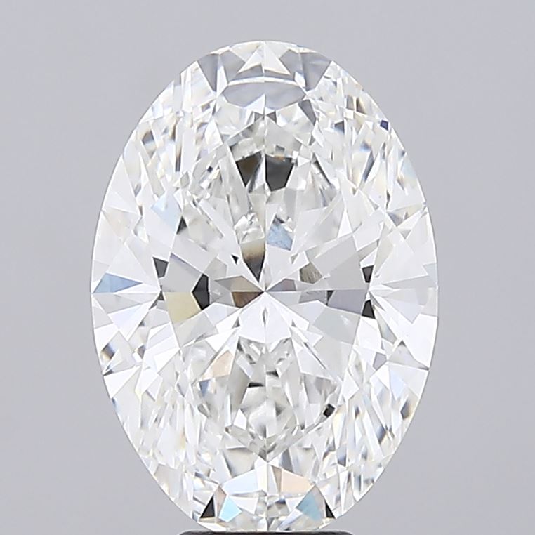 7.52 Carat Oval Lab Diamond with  Cut Diamond in 14KT  view 1

