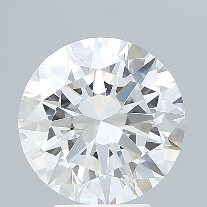 4.08 Carat Round Lab Diamond with  Cut Diamond in 14KT  view 1
