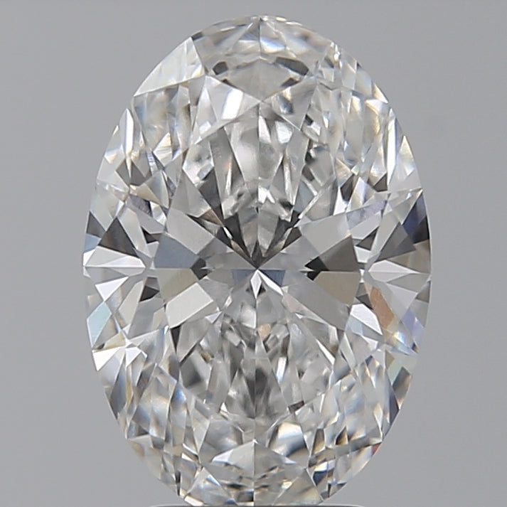 3.59 Carat Oval Lab Diamond with  Cut Diamond in 14KT  view 1
