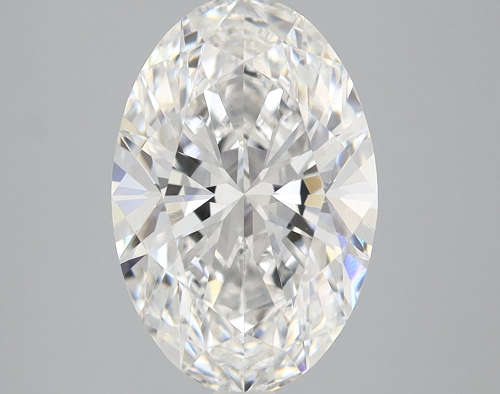 2.65 Carat Oval Lab Diamond with  Cut Diamond in 14KT  view 1
