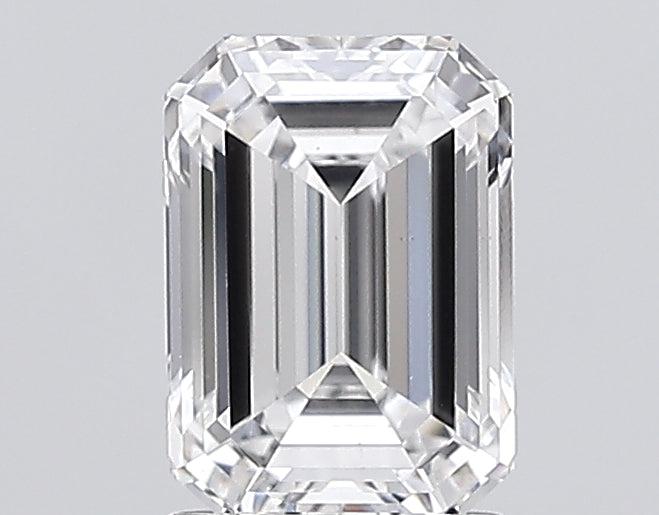 2.01 Carat Emerald Lab Diamond with  Cut Diamond in 14KT  view 1
