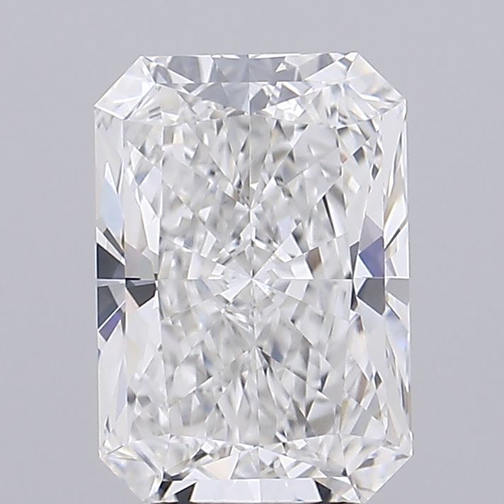 3.25 Carat Radiant Lab Diamond with  Cut Diamond in 14KT  view 1

