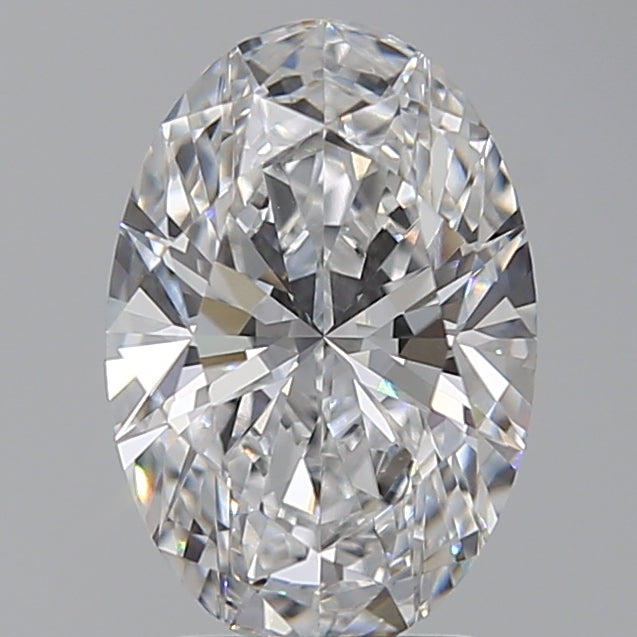 2.57 Carat Oval Lab Diamond with  Cut Diamond in 14KT  view 1
