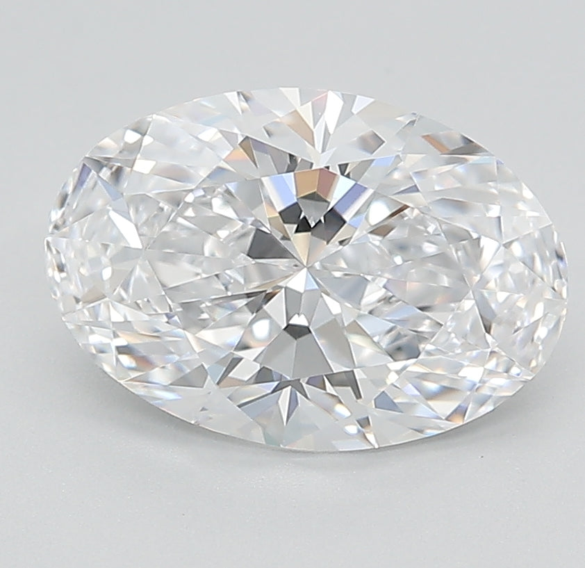 2.17 Carat Oval Lab Diamond with  Cut Diamond in 14KT  view 1

