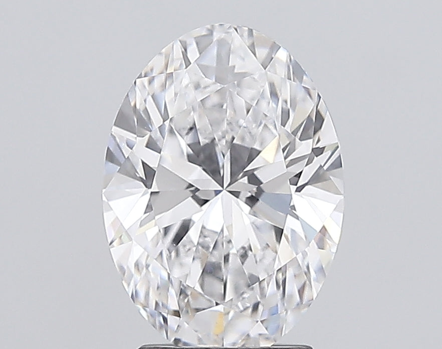 3.04 Carat Oval Lab Diamond with  Cut Diamond in 14KT  view 1
