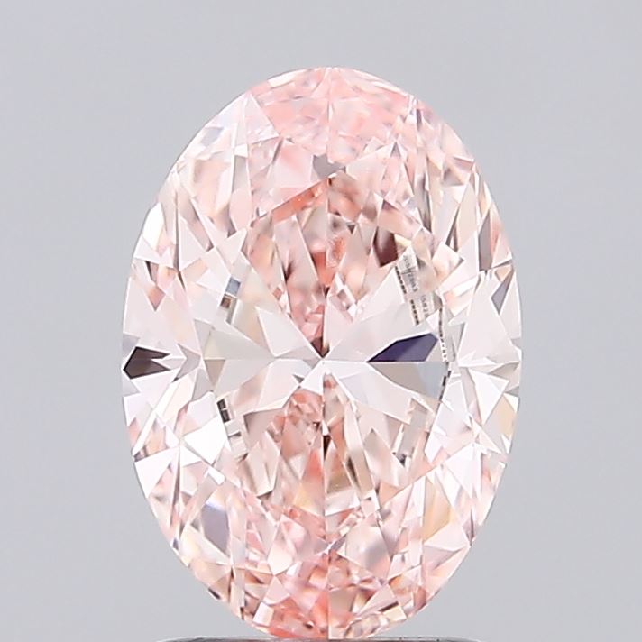 1.62 Carat Oval Lab Diamond with  Cut Diamond in 14KT  view 1
