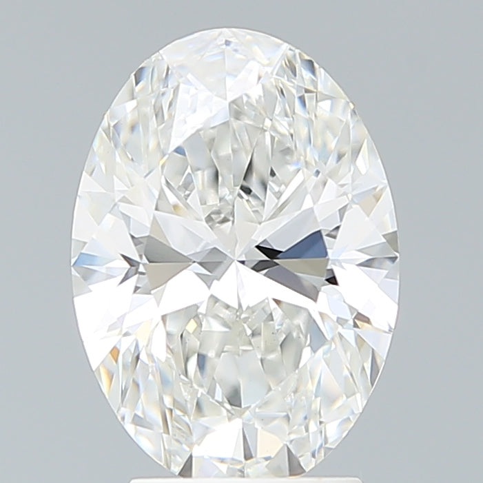3.21 Carat Oval Lab Diamond with  Cut Diamond in 14KT  view 1
