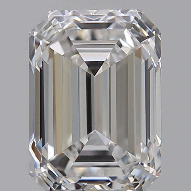 1.52 Carat Emerald Lab Diamond with  Cut Diamond in 14KT  view 1

