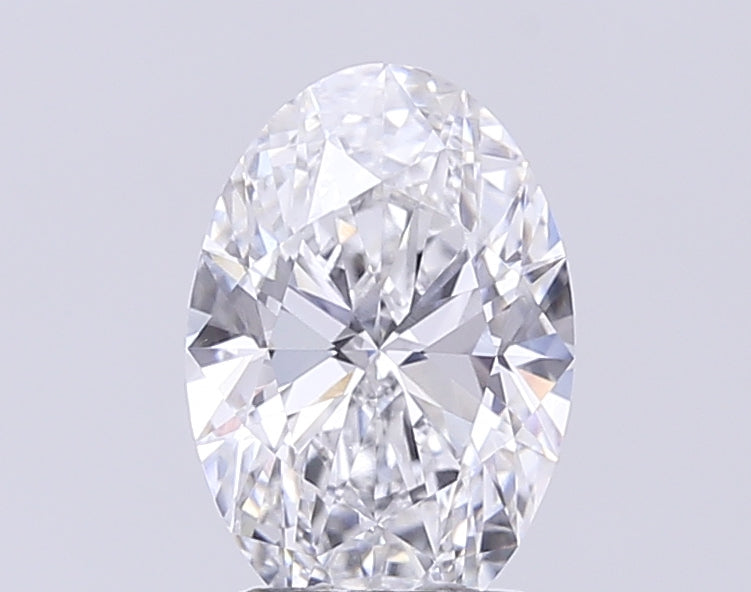 2.06 Carat Oval Lab Diamond with  Cut Diamond in 14KT  view 1
