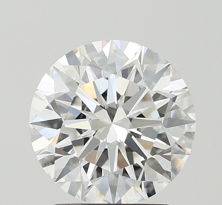 2.22 Carat Round Lab Diamond with  Cut Diamond in 14KT  view 1
