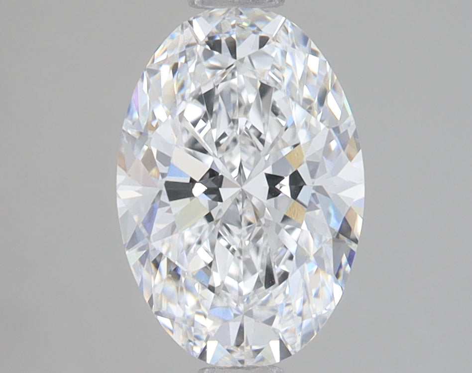 1.83 Carat Oval Lab Diamond with  Cut Diamond in 14KT  view 1
