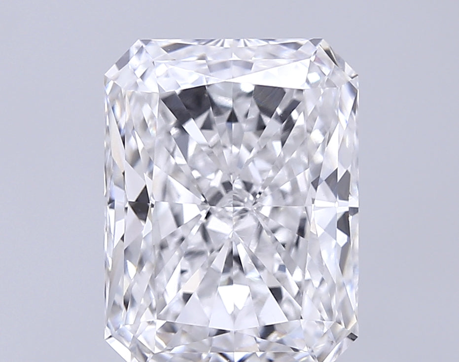 5.58 Carat Radiant Lab Diamond with  Cut Diamond in 14KT  view 1
