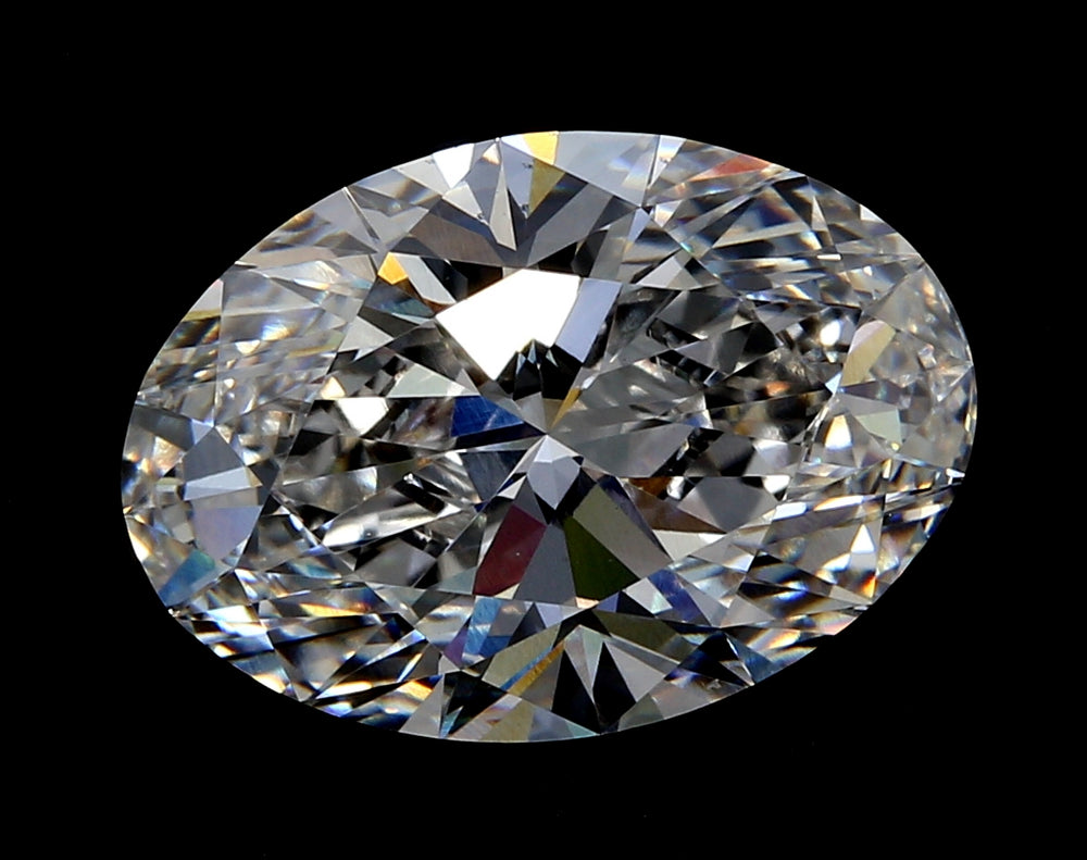 1.59 Carat Oval Lab Diamond with  Cut Diamond in 14KT  view 1
