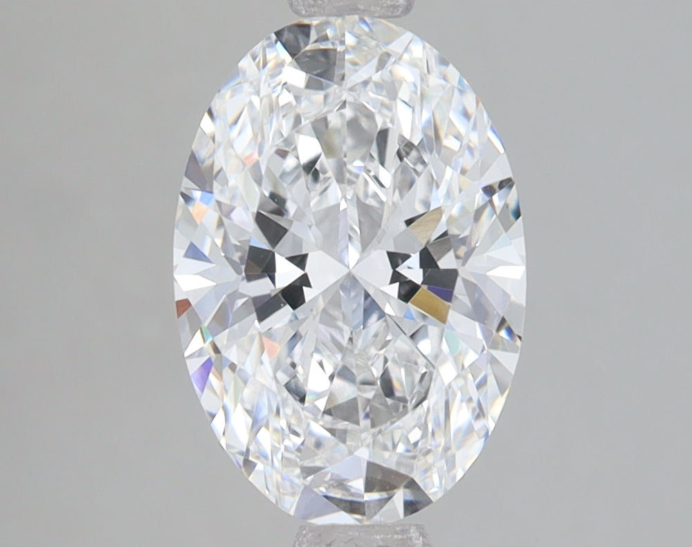 2.08 Carat Oval Lab Diamond with  Cut Diamond in 14KT  view 1
