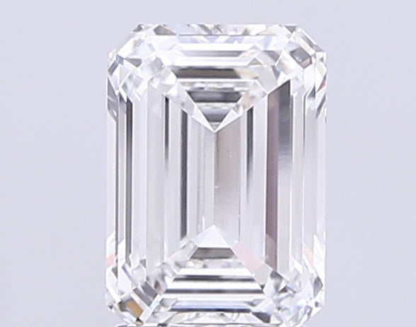 2.53 Carat Emerald Lab Diamond with  Cut Diamond in 14KT  view 1
