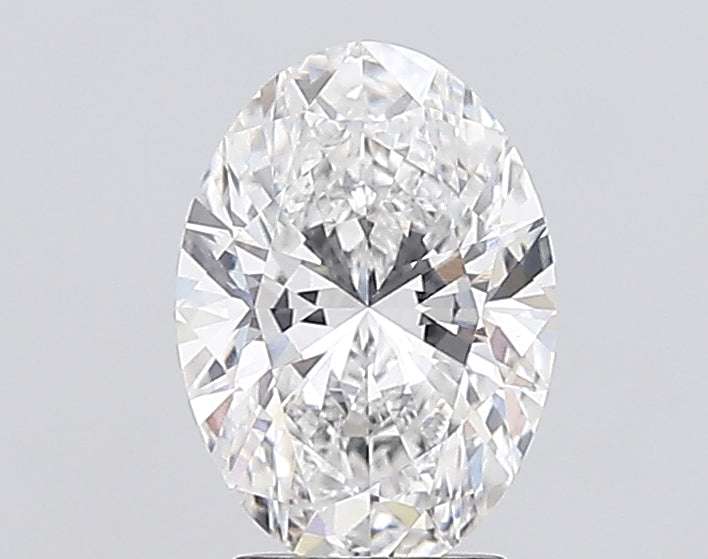 3.2 Carat Oval Lab Diamond with  Cut Diamond in 14KT  view 1
