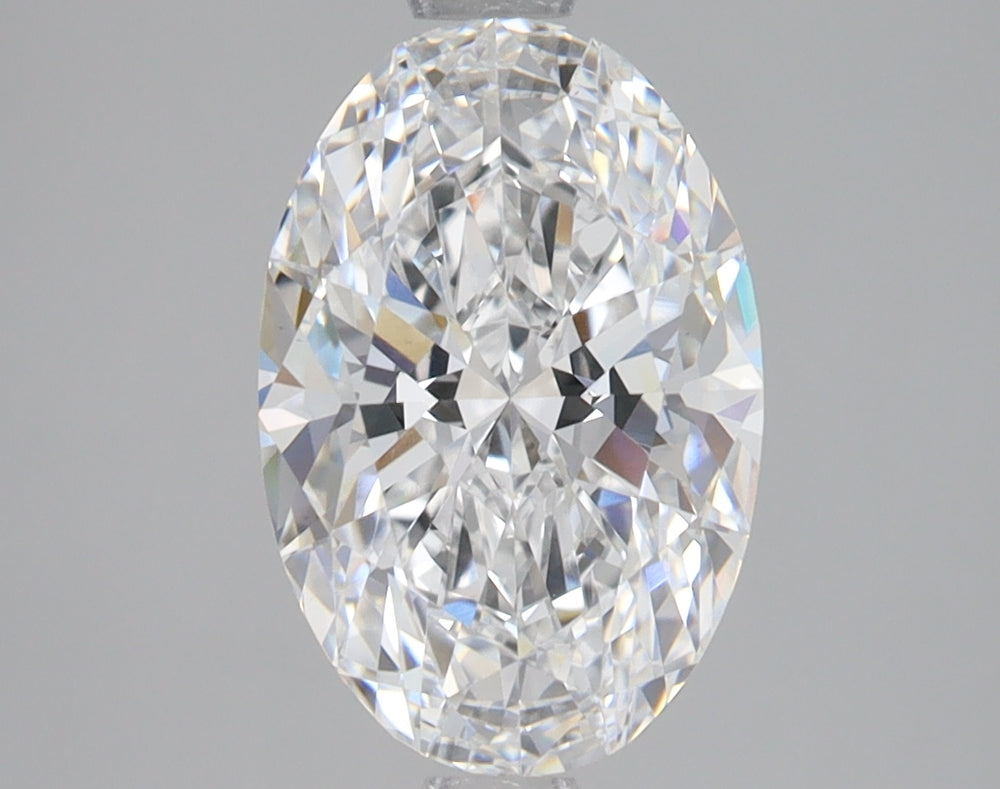 2.5 Carat Oval Lab Diamond with  Cut Diamond in 14KT  view 1
