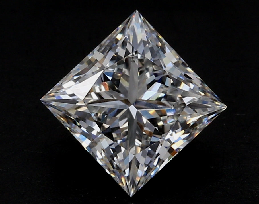 3.03 Carat Princess Lab Diamond with  Cut Diamond in 14KT  view 1
