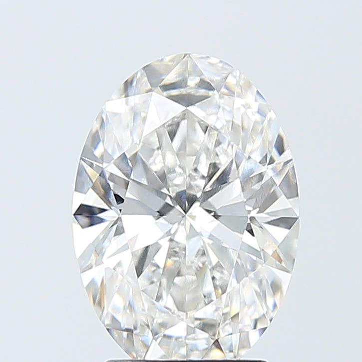 3.01 Carat Oval Lab Diamond with  Cut Diamond in 14KT  view 1
