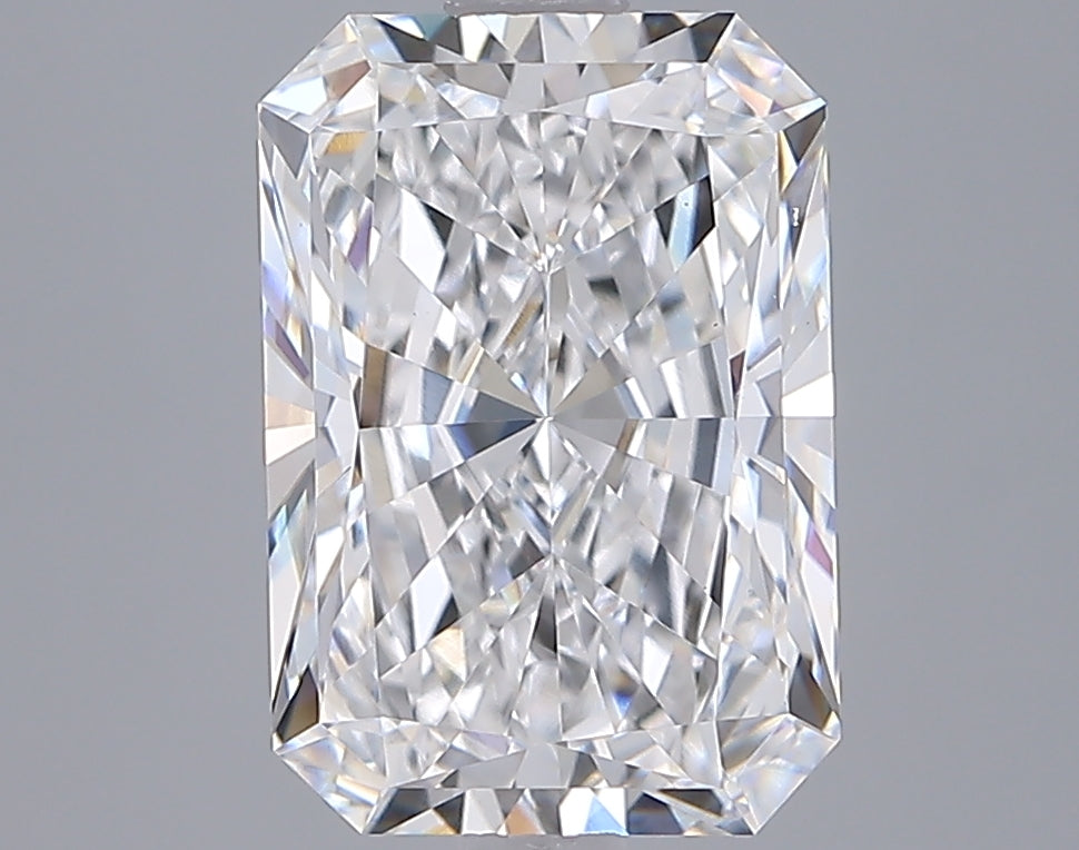3.41 Carat Radiant Lab Diamond with  Cut Diamond in 14KT  view 1
