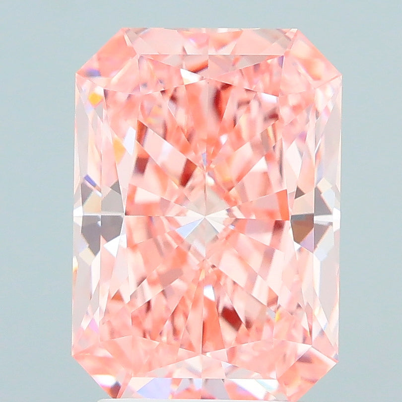 3.02 Carat Radiant Lab Diamond with  Cut Diamond in 14KT  view 1
