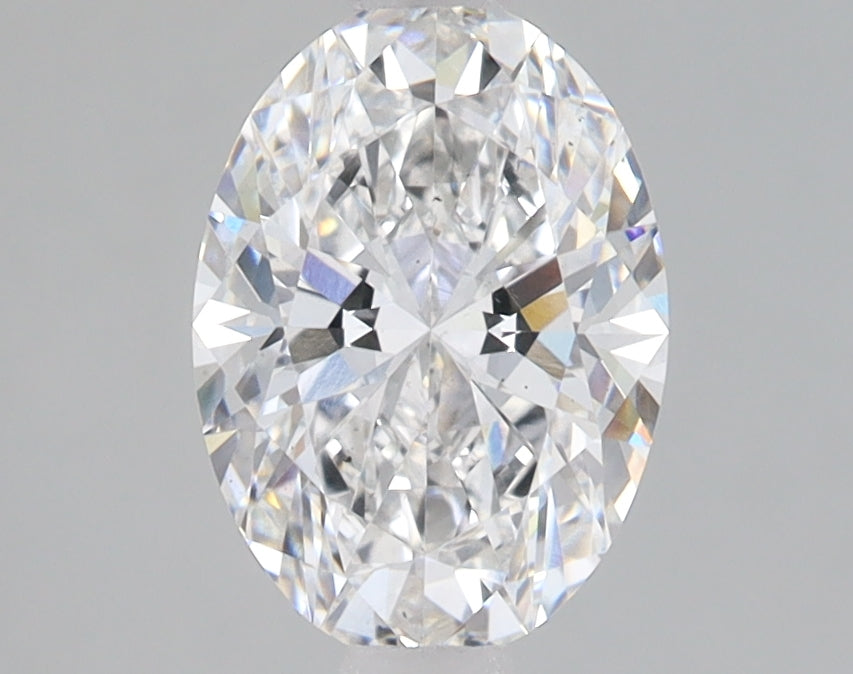 1.56 Carat Oval Lab Diamond with  Cut Diamond in 14KT  view 1
