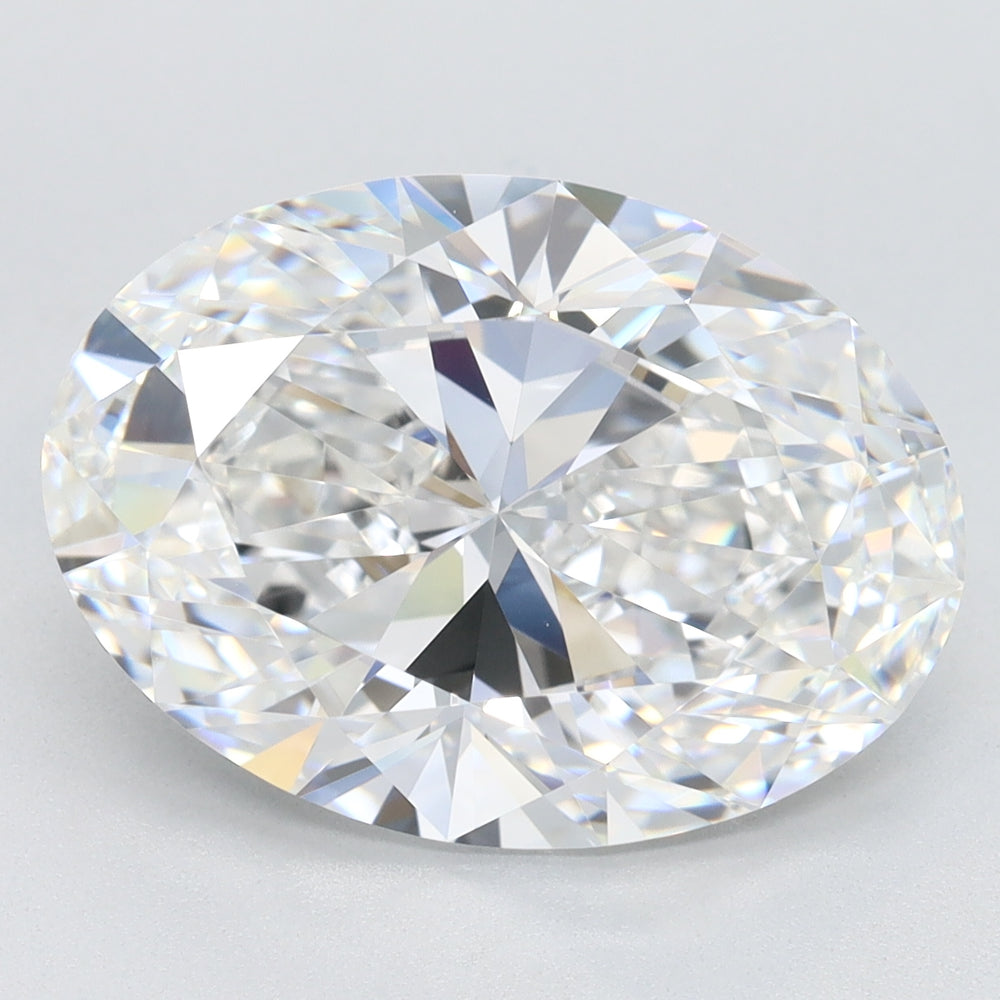 5.12 Carat Oval Lab Diamond with  Cut Diamond in 14KT  view 1
