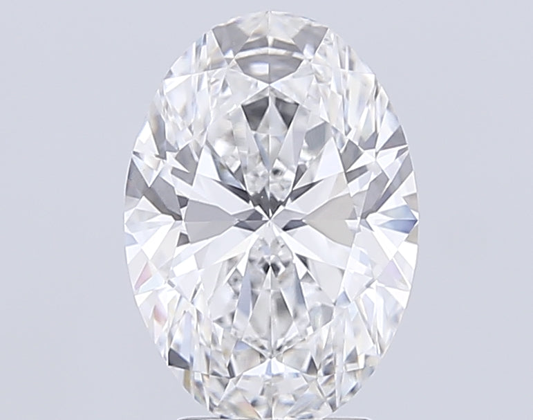 4.09 Carat Oval Lab Diamond with  Cut Diamond in 14KT  view 1
