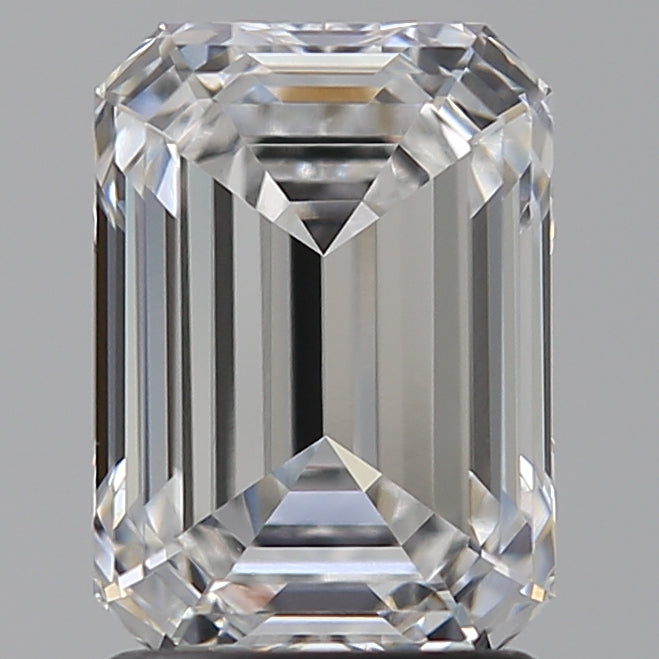 2.08 Carat Emerald Lab Diamond with  Cut Diamond in 14KT  view 1
