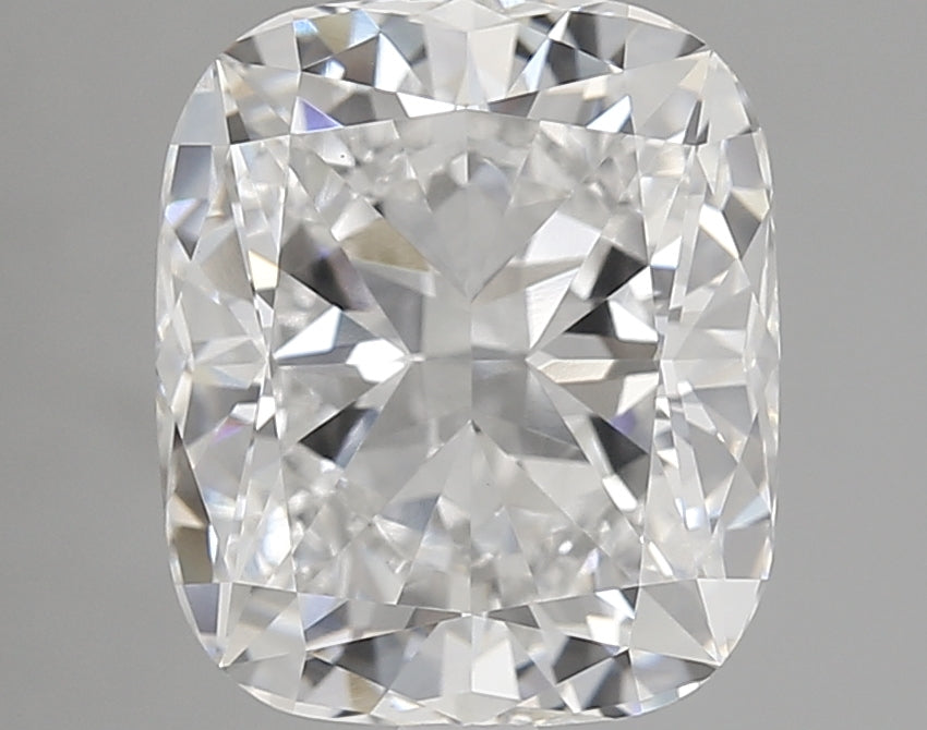 4.03 Carat Cushion Lab Diamond with  Cut Diamond in 14KT  view 1
