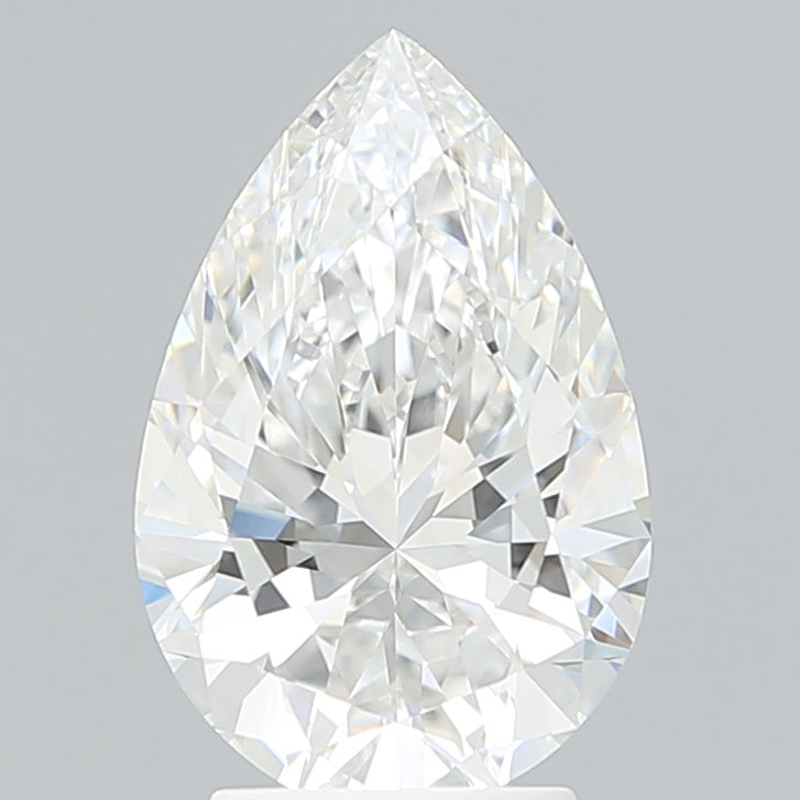 3.14 Carat Pear Lab Diamond with  Cut Diamond in 14KT  view 1
