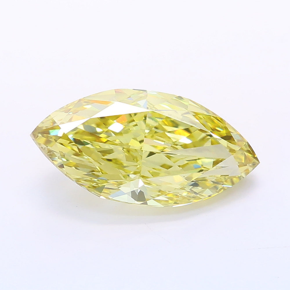 3.1 Carat Marquise Lab Diamond with  Cut Diamond in 14KT  view 1
