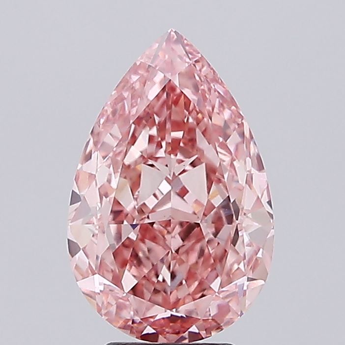 5.61 Carat Pear Lab Diamond with  Cut Diamond in 14KT  view 1

