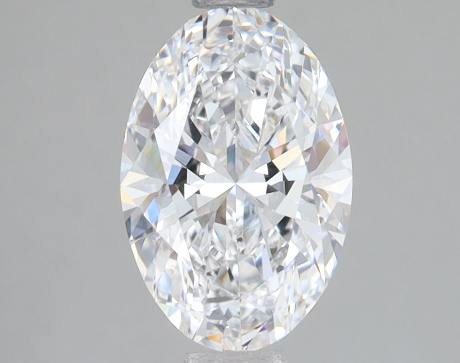 1.66 Carat Oval Lab Diamond with  Cut Diamond in 14KT  view 1

