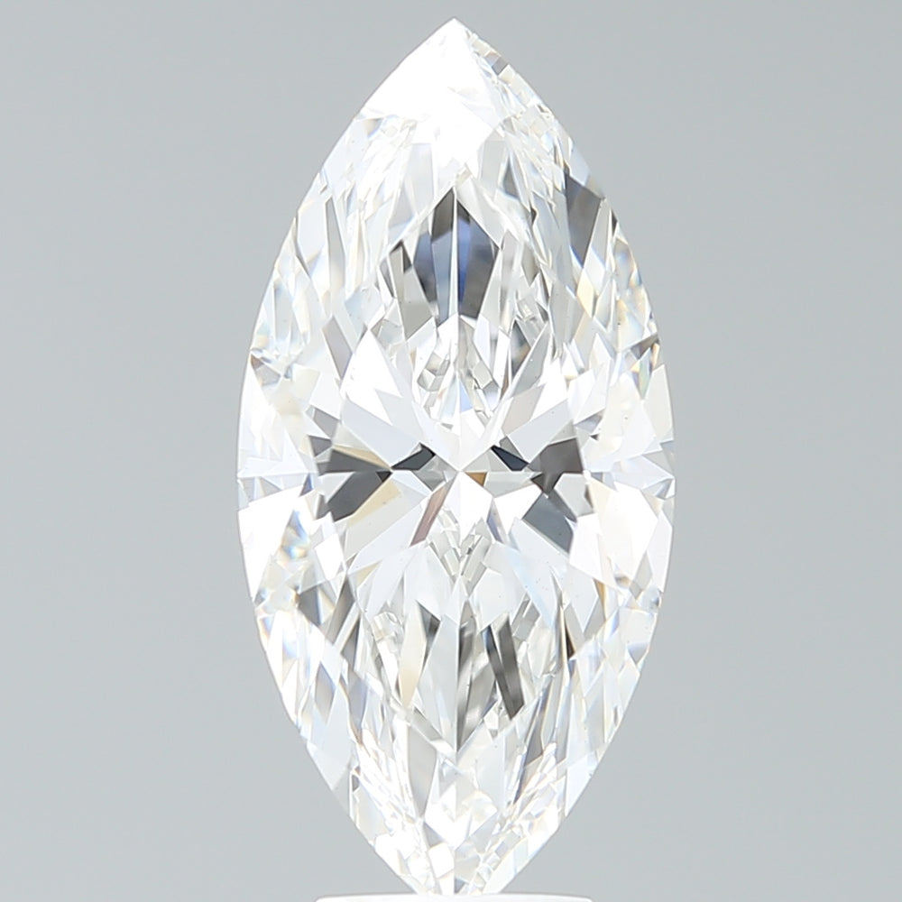 5.7 Carat Marquise Lab Diamond with  Cut Diamond in 14KT  view 1
