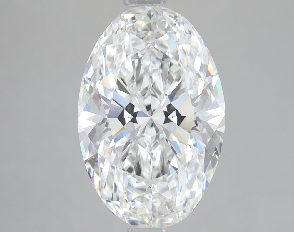 3.41 Carat Oval Lab Diamond with  Cut Diamond in 14KT  view 1

