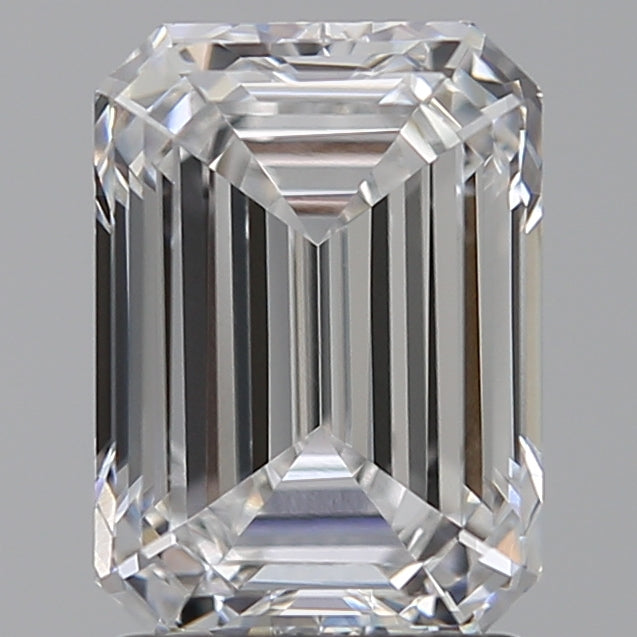 2.04 Carat Emerald Lab Diamond with  Cut Diamond in 14KT  view 1
