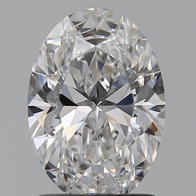 1.51 Carat Oval Lab Diamond with  Cut Diamond in 14KT  view 1
