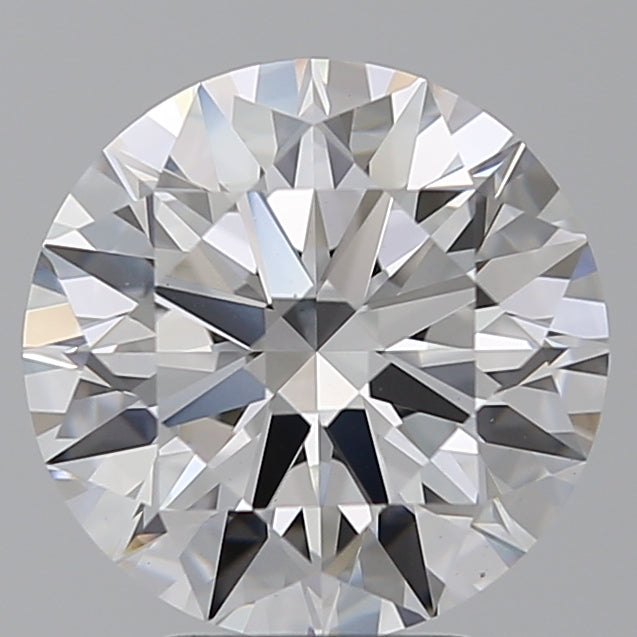 4.28 Carat Round Lab Diamond with  Cut Diamond in 14KT  view 1
