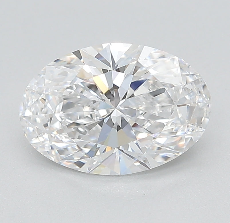 1.59 Carat Oval Lab Diamond with  Cut Diamond in 14KT  view 1
