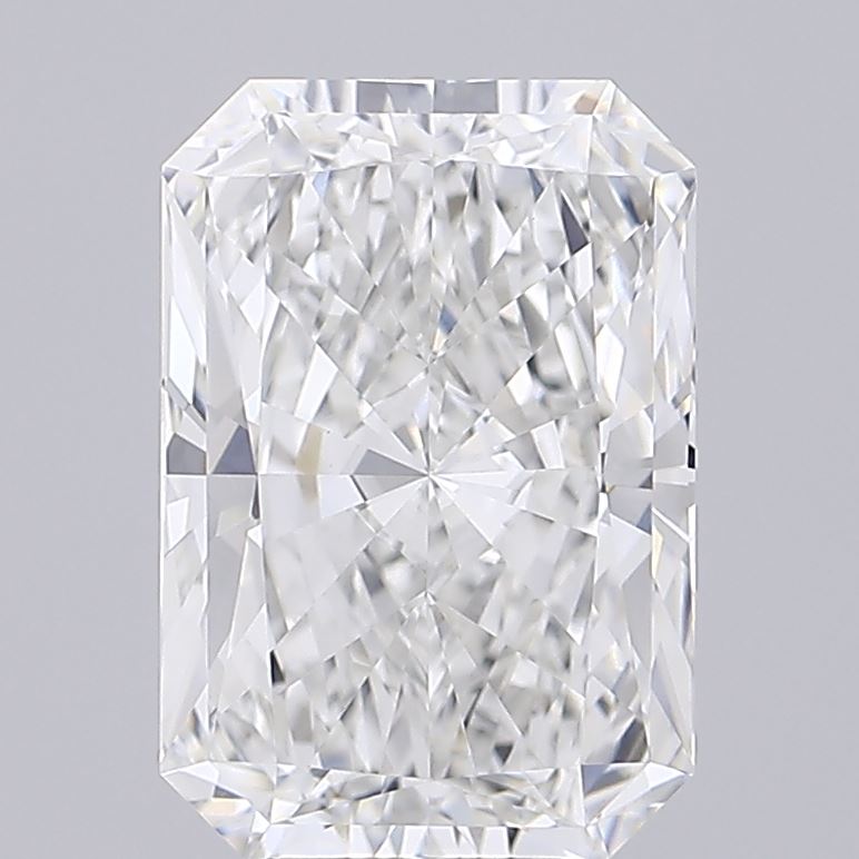 3.44 Carat Radiant Lab Diamond with  Cut Diamond in 14KT  view 1
