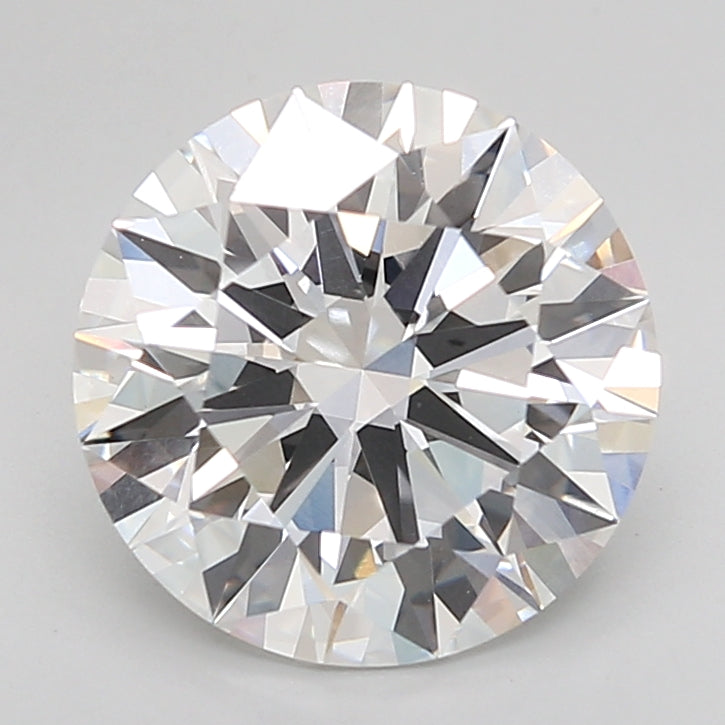 3.52 Carat Round Lab Diamond with  Cut Diamond in 14KT  view 1
