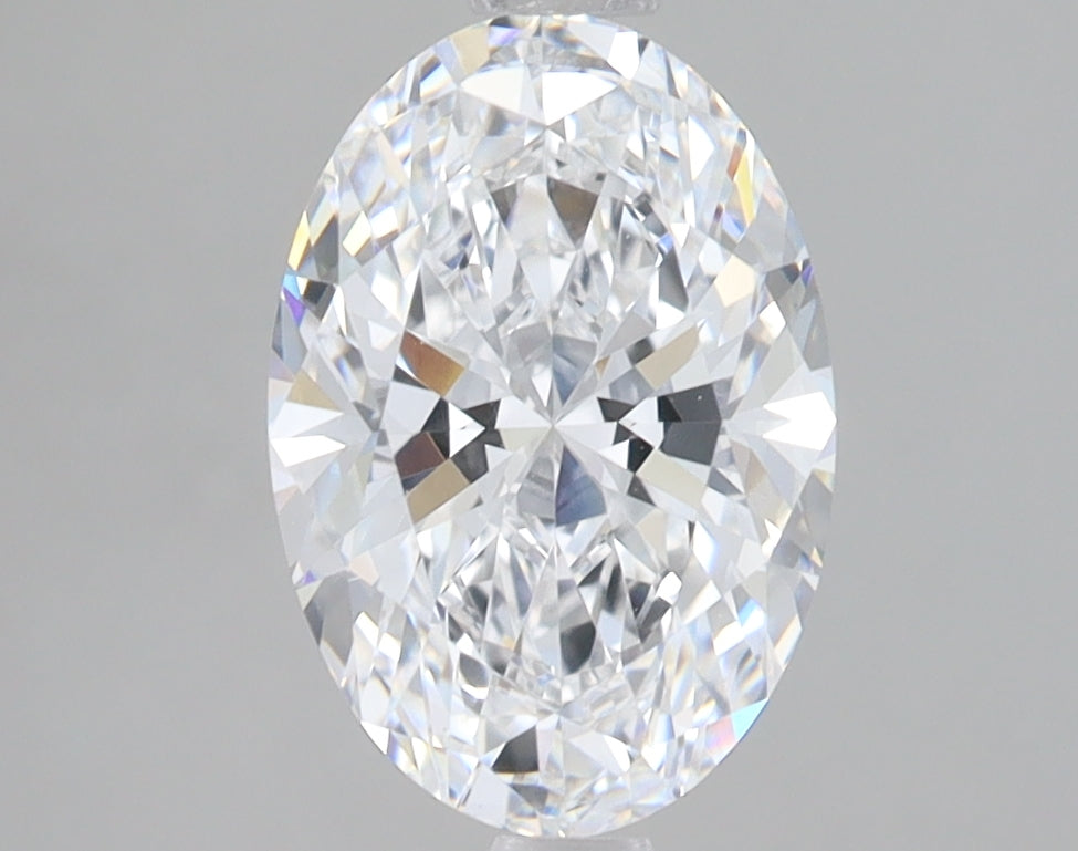 2.05 Carat Oval Lab Diamond with  Cut Diamond in 14KT  view 1
