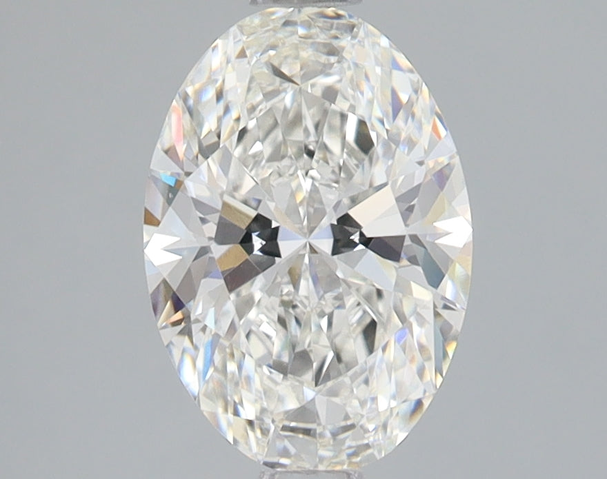 1.56 Carat Oval Lab Diamond with  Cut Diamond in 14KT  view 1
